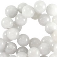 Halbedelstein Perlen rund 8mm Agaat Light grey