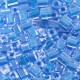 Miyuki square - cubes 4mm - Turquoise lined crystal SB-247