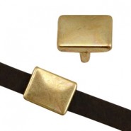 DQ metal slider Rectangle Ø 5x1.8mm Antique bronze