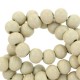 Wood beads round 6mm Cedar beige