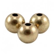 DQ Metall Perle 5mm rund Antik Bronze