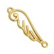 DQ metal connector charm Wing Gold