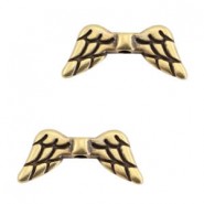 DQ Metall Perle Angel Wings Antik Bronze