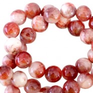 Jade Naturstein Perlen rund 8mm Red
