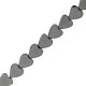 Hematite beads Heart 4mm mat Anthracite grey