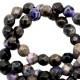 Facett geschliffen Naturstein Perlen Disc 3mm Purple black