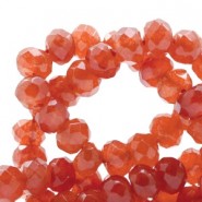 Facett geschliffen Naturstein Perlen Disc 6mm Rust orange