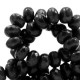 Facett geschliffen Naturstein Perlen Disc 6mm Black