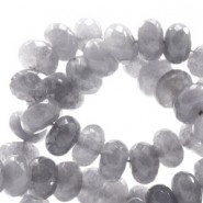 Facett geschliffen Naturstein Perlen Disc 8mm Grey