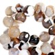 Halbedelstein Perlen rund 8mm agaat Nature colours beige brown