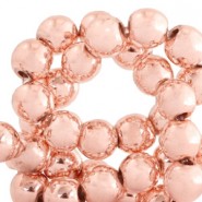 Hematite Perlen rund 6mm Metall coating Rosé goud