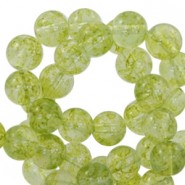 Glasperlen transparent meliert 4mm Birne grün