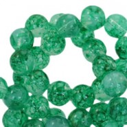 Glasperlen transparent meliert 4mm Smaragdgrün