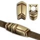 DQ Metall Magnetverschluss Arrow 22x10mm für 5mm Flach draht Antik Bronze