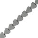 Hematite beads Heart 8mm Anthracite grey