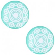 Basic cabochon Zeeuwse knop 20mm Turquoise green