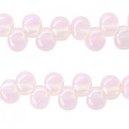 Glasperlen 6mm A-symetrisch Vintage pink opal