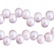 Glasperlen 6mm A-symetrisch Lavender mist-pearl shine coating