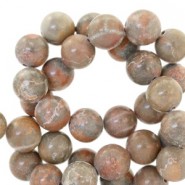 Halbedelstein Perlen rund 8mm agaat Earth brown