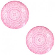 Mandala basic cabochon 20mm Sweet pink
