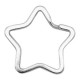Key Chain clasp Star 34mm Antique silver