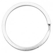 Metall Schlüssel Anhänger Ring 35mm Antik Silber