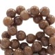 Naturstein Perlen rund 6mm Chesnut brown