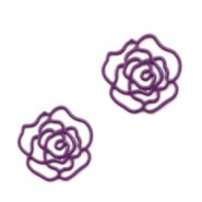 Metall Zwischenstück Bohemian Rose 10mm Aubergine purple