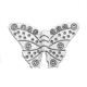 TQ metal charm Butterfly 18x28mm Antique silver