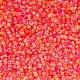 Seed beads - ± 2mm Scarlet red AB transparent