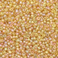 Seed beads - ± 2mm Light topaz gold AB transparent