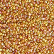 Seed beads - ± 2mm Topaz gold AB transparent