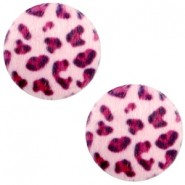Kunstpelz Cabochon Leopard 20mm Pink
