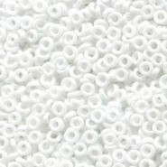 Miyuki Spacer Perlen SPR 2.2x1mm - White opaque matted ab SPR2-402FR