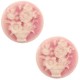 Basic cabochon Cameo 20mm bouquet Vintage pink-off white