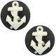 Basic Cabochon Camee 20mm Anker Black-white