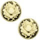 Basic cabochon Camee 20mm Roos Black-antique gold