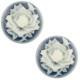 Basic cabochon Camee 20mm Roos Dark blue-off white
