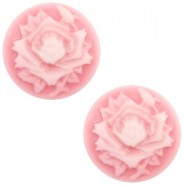 Basic Cabochon Camee 20mm Rose Pink-white