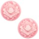 Basic cabochon Camee 20mm Roos Pink-white