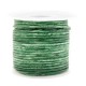 Round DQ leather cord 2mm Vintage classic green metallic
