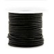Round DQ leather cord 2mm Vintage black
