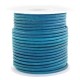 Round DQ leather cord 3mm Vintage aqua dazzle blue