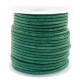 Round DQ leather cord 3mm Vintage classic green