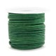 Round DQ leather cord 2mm Vintage classic green