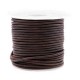 Round DQ leather cord 2mm Vintage chocolate brown