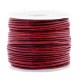 Round DQ leather cord 1mm Vintage red