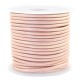Round DQ leather cord 3mm Vintage rose metallic