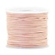Round DQ leather cord 1mm Vintage rose metallic