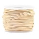 Round DQ leather cord 1mm Champagne gold metallic